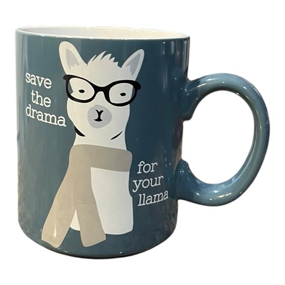 Love Your Mug Save the Drama For Your Llama Mug EUC 4.5" x 3.5" Llama Alpaca - Picture 1 of 5